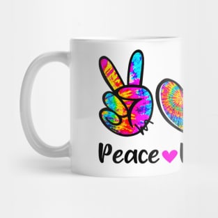 Peace Love Dogs Tie Dye Dog Paw Dog Mom Cute Mother's Day Mug